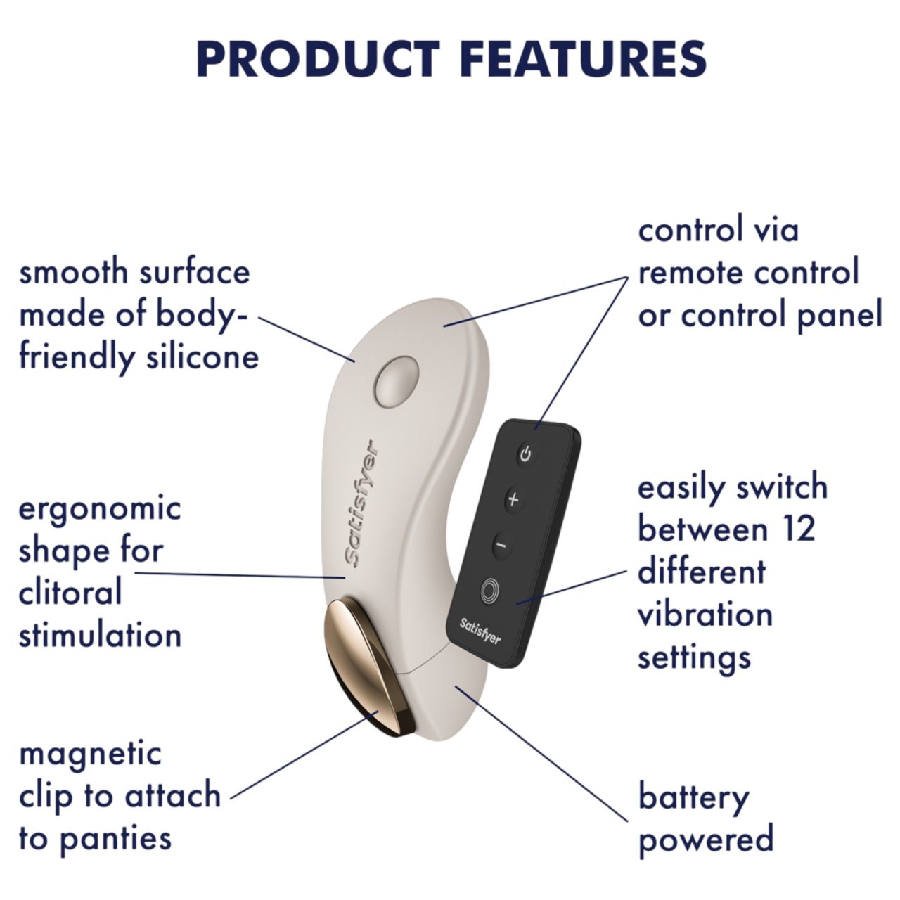 Satisfyer Little Secret - bugyivibrátor (fehér) Satisfyer Little Secret - bugyivibrátor (fehér)