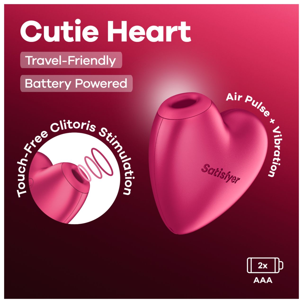 Satisfyer Cutie Heart - léghullámos csiklóizgató (pink) Satisfyer Cutie Heart - léghullámos csiklóizgató (pink)