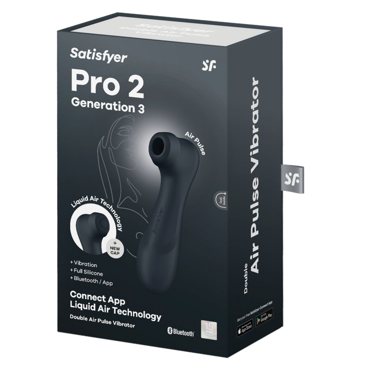 Satisfyer Pro2 Gen3 – App-vezérelt léghullámos csiklóizgató (sötét szürke) Satisfyer Pro2 Gen3 – App-vezérelt léghullámos csiklóizgató (sötét szürke)