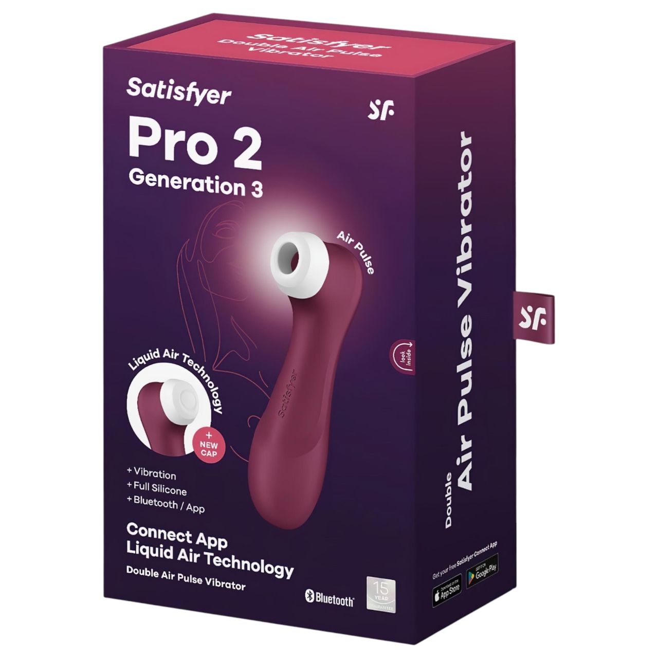 Satisfyer Pro 2 Gen3 - App-vezérelt léghullámos csiklóizgató (piros)