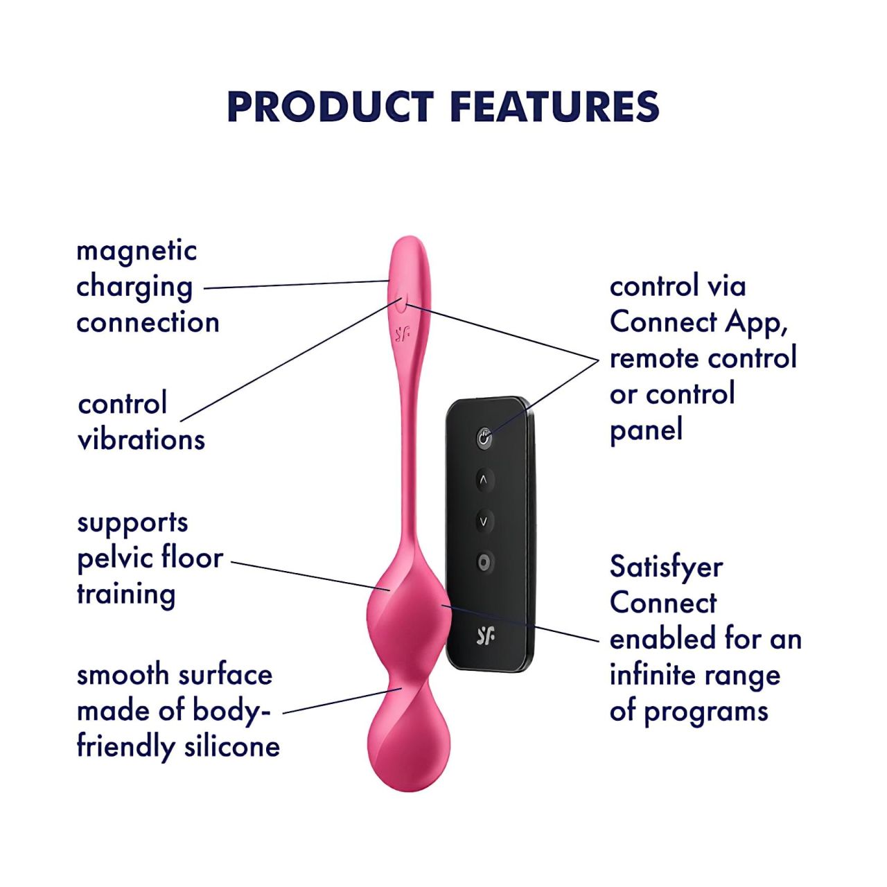 Satisfyer Love Birds 2 - App-vezérelt vibrációs gésagolyó (pink)