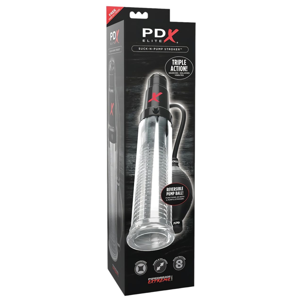 PDX Elite - 2in1 - péniszpumpa és maszturbátor egyben (átlátszó) PDX Elite - 2in1 - péniszpumpa és maszturbátor egyben (átlátszó)