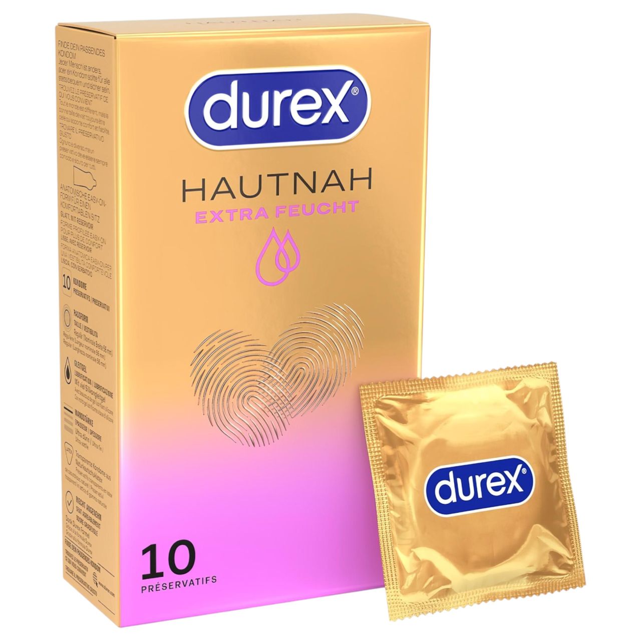 Durex Hautnah - extra síkosított óvszer (10 db) Durex Hautnah - extra síkosított óvszer (10 db)