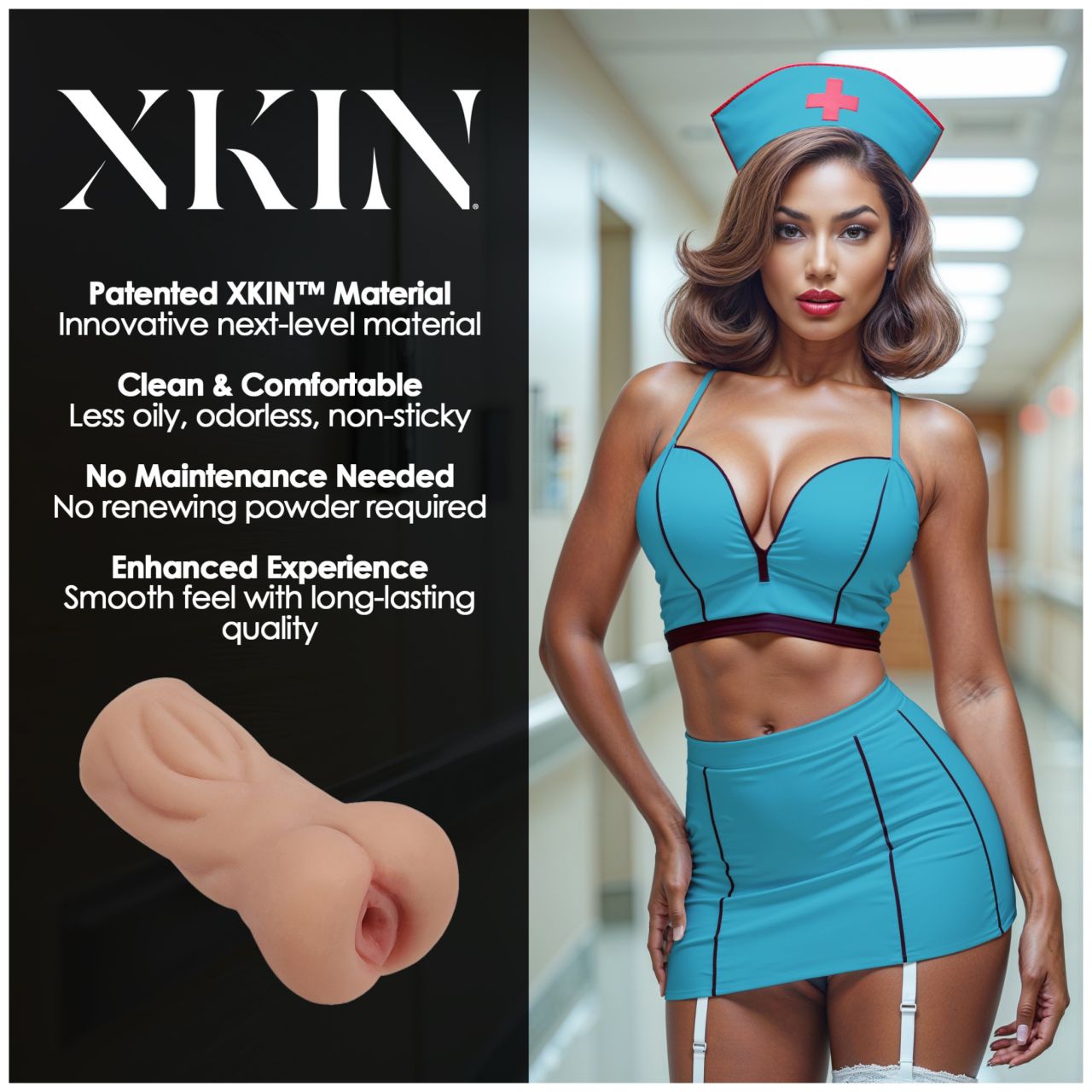 XKIN Naughty Nurse Trixie - élethű műpunci maszturbátor (natúr) XKIN Naughty Nurse Trixie - élethű műpunci maszturbátor (natúr)
