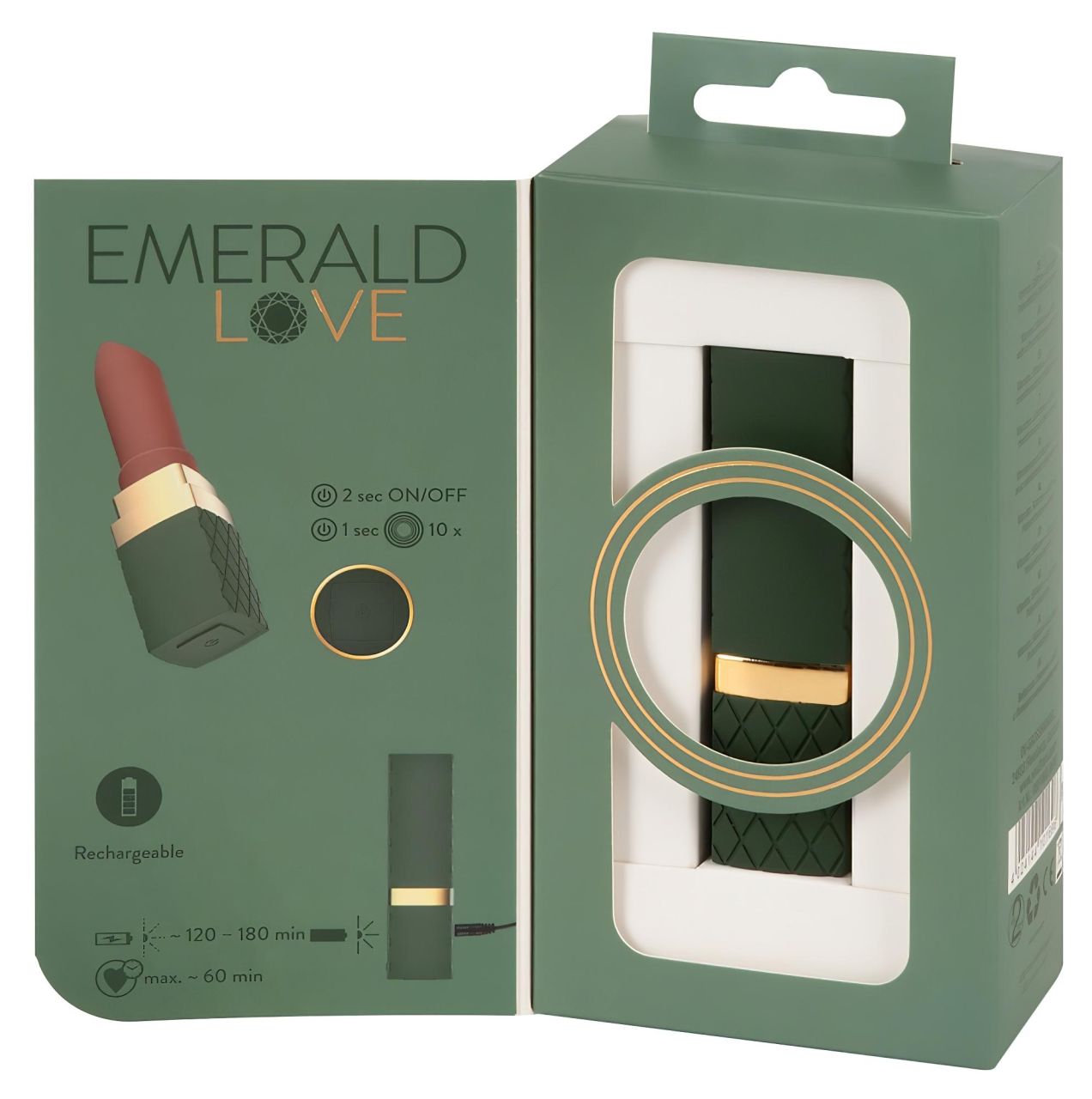 Emerald Love - akkus, vízálló rúzs vibrátor (piros) Emerald Love - akkus, vízálló rúzs vibrátor (piros)