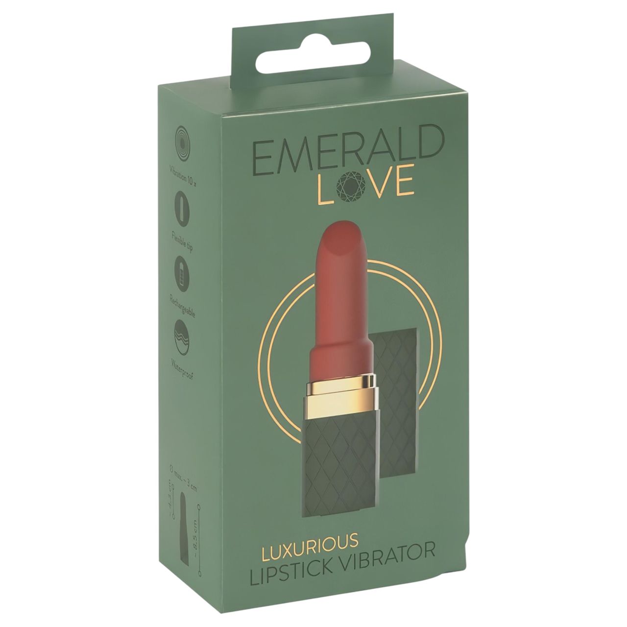 Emerald Love - akkus, vízálló rúzs vibrátor (piros) Emerald Love - akkus, vízálló rúzs vibrátor (piros)