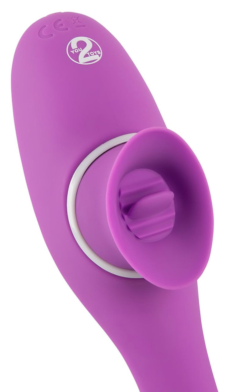 You2Toys 2 Function Vibe - akkus 2in1 vibrátor (lila) You2Toys 2 Function Vibe - akkus 2in1 vibrátor (lila)