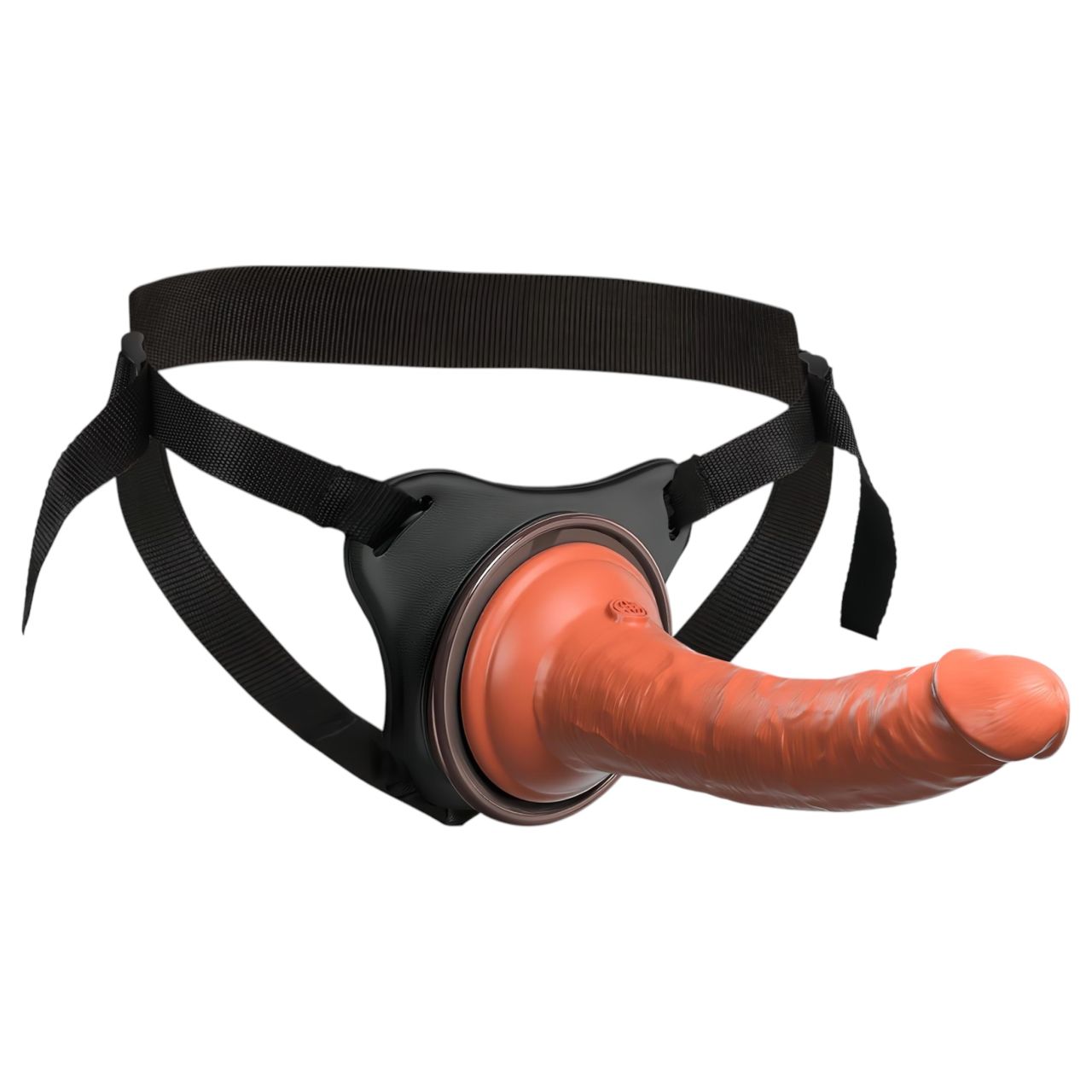 King Cock Elite Comfy - felcsatolható dildó hámmal (sötét natúr) King Cock Elite Comfy - felcsatolható dildó hámmal (sötét natúr)
