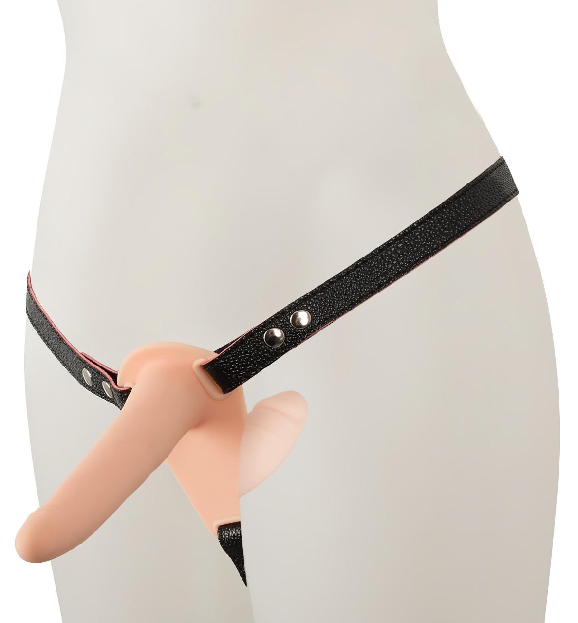 You2Toys - Strap-On - felcsatolható dupla vibrátor (testszínű)
