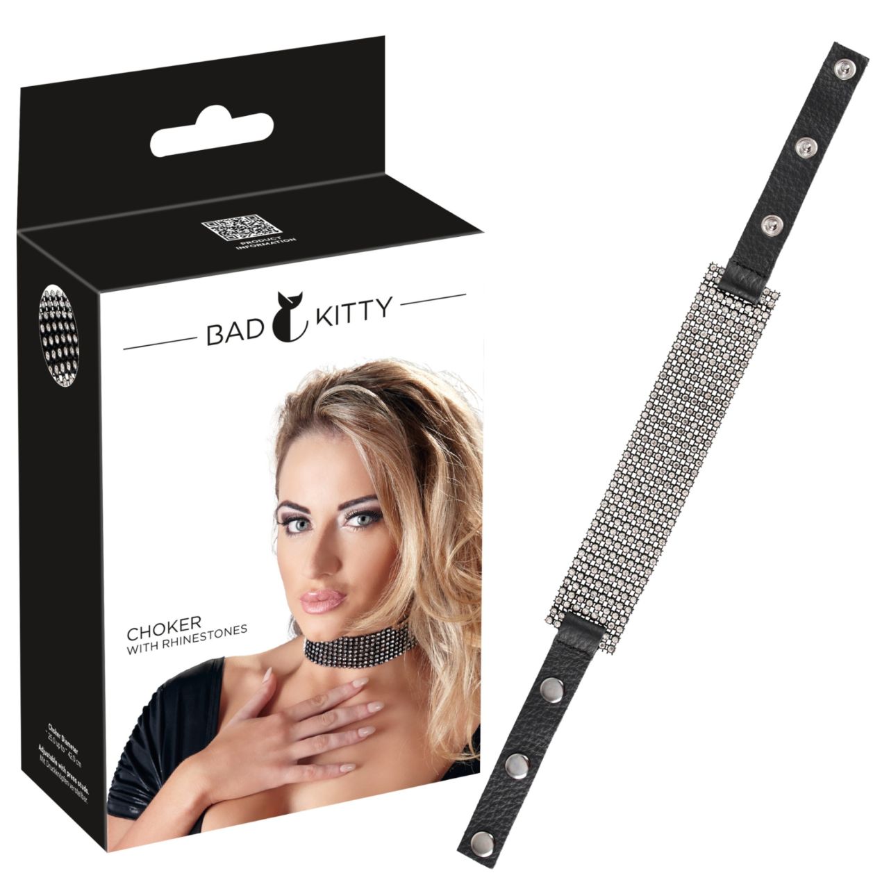 Bad Kitty - strasszos nyakpánt (fekete) Bad Kitty - strasszos nyakpánt (fekete)