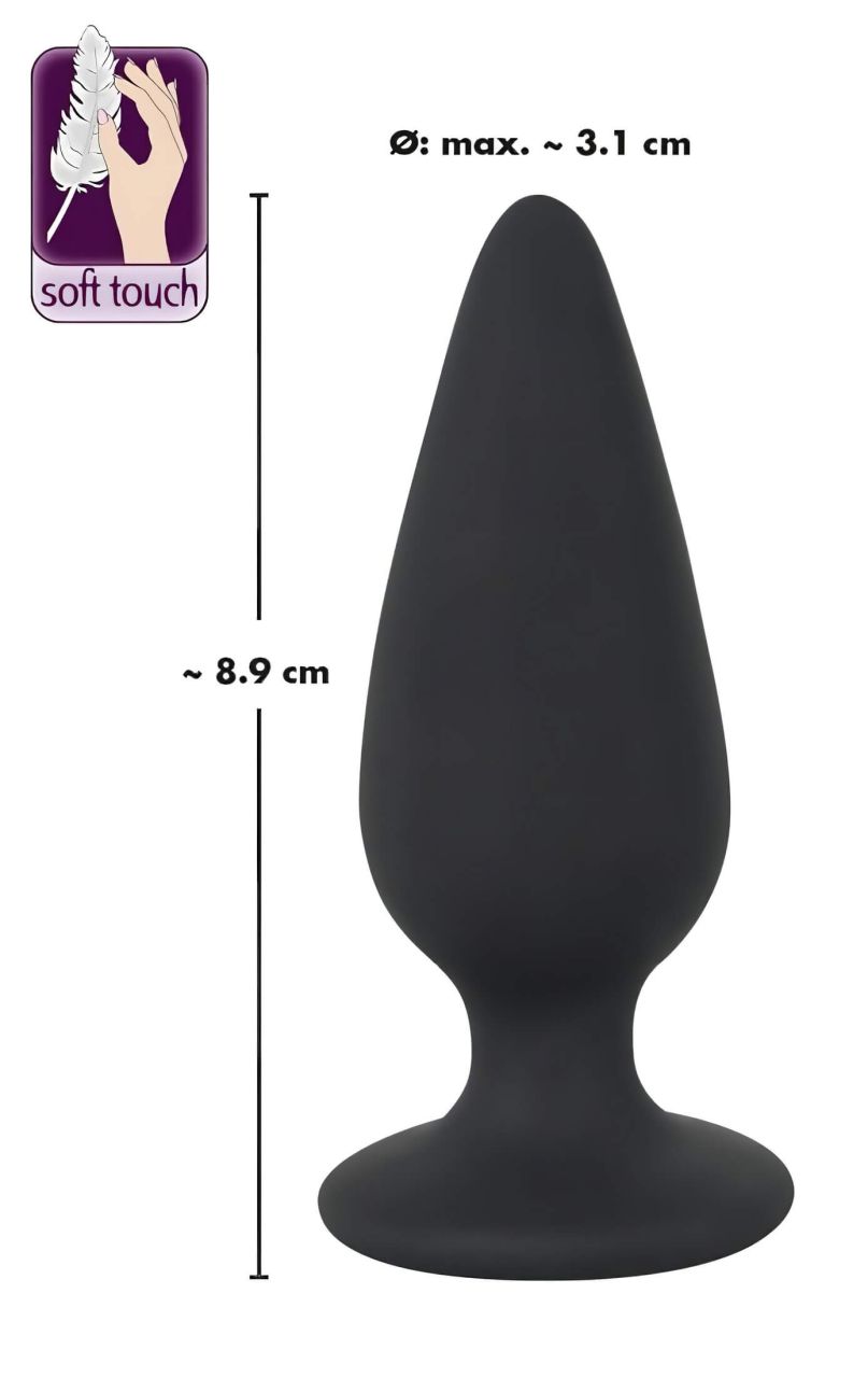 Black Velvets Heavy - 75 g-os anál plug (fekete) Black Velvets Heavy - 75 g-os anál plug (fekete)