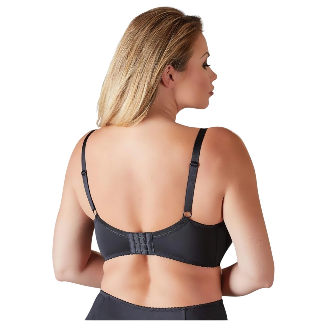 Cottelli Plus Size - merevített mellemelő (fekete) Cottelli Plus Size - merevített mellemelő (fekete)
