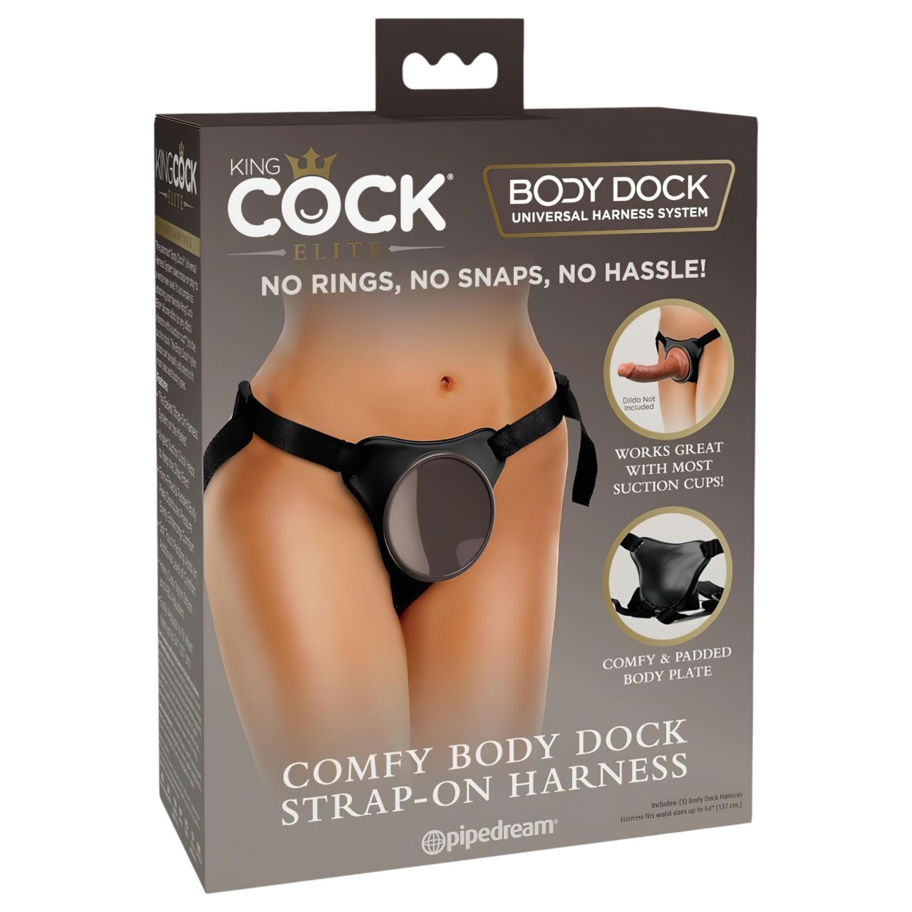 King Cock Elite Comfy Body Dock - felcsatolható alsó (barna) King Cock Elite Comfy Body Dock - felcsatolható alsó (barna)