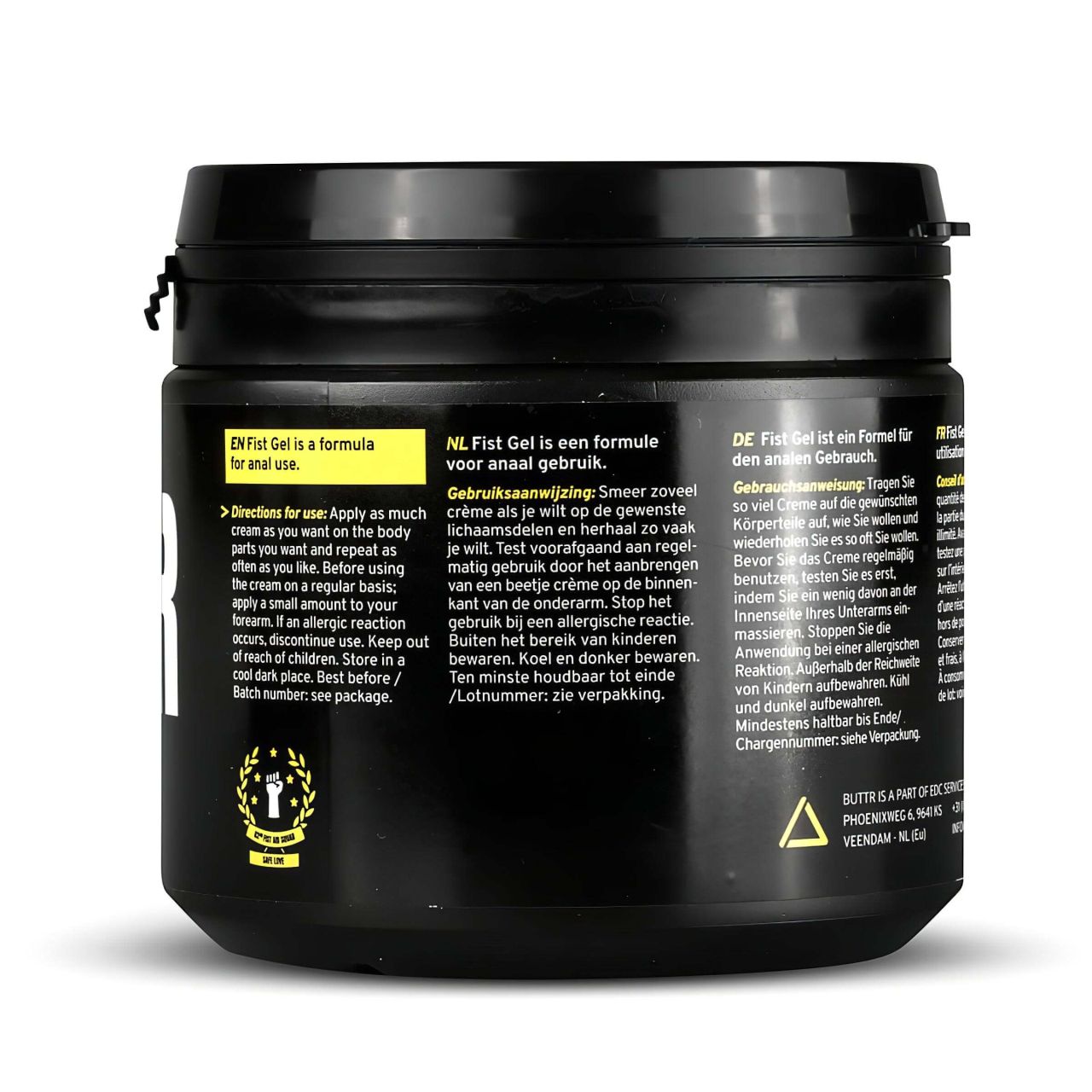 BUTTR Fisting Gel - öklöző, vízbázisú síkosító gél (500 ml)