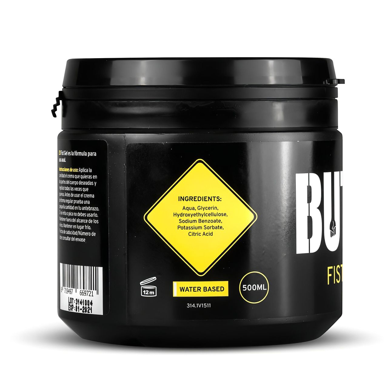 BUTTR Fisting Gel - öklöző, vízbázisú síkosító gél (500 ml)
