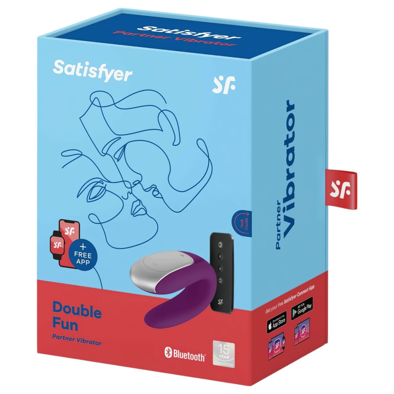 Satisfyer Double Fun - App-vezérelt párvibrátor (lila) Satisfyer Double Fun - App-vezérelt párvibrátor (lila)