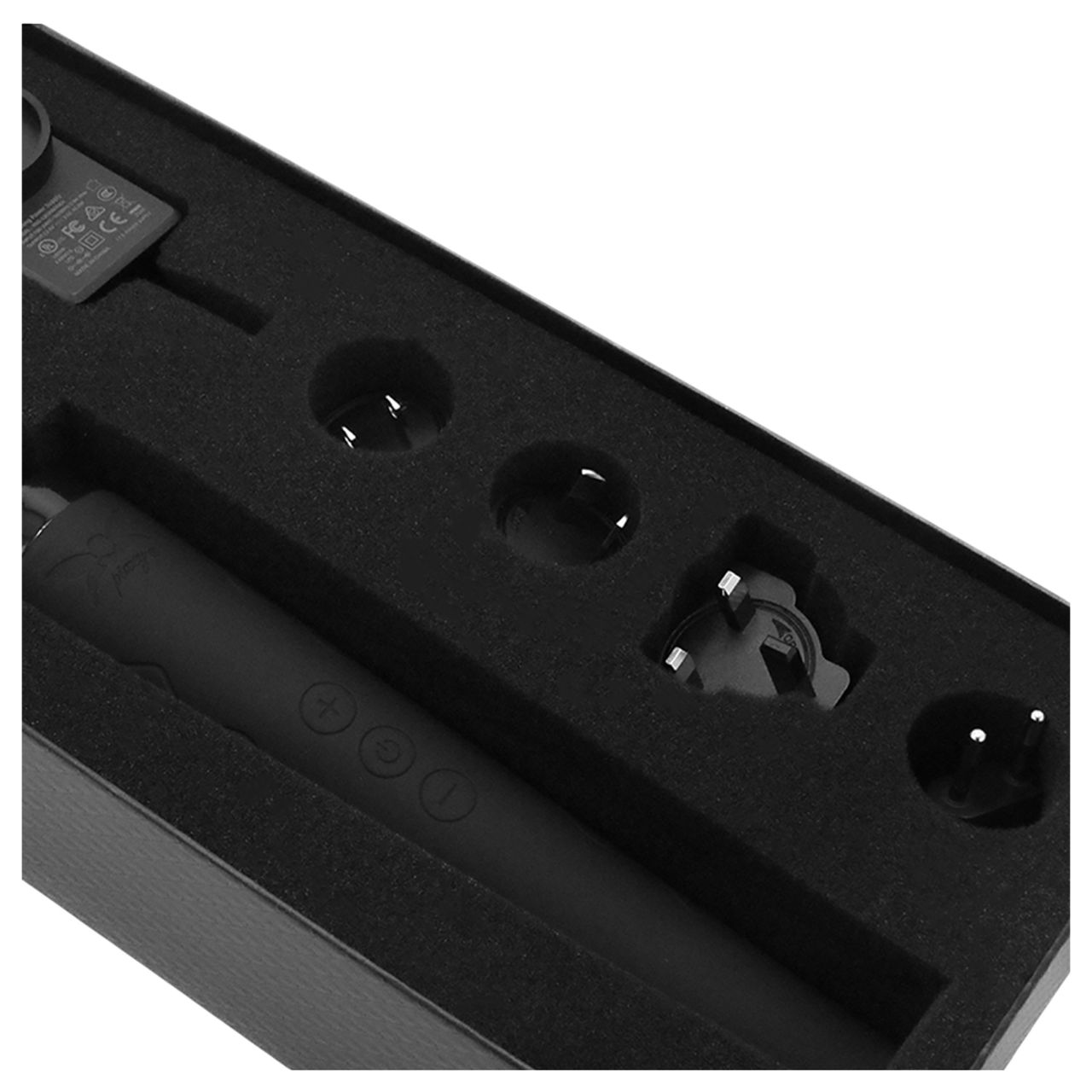 Pixey Deluxe Black Velvet - wand vibrátor L (fekete) Pixey Deluxe Black Velvet - wand vibrátor L (fekete)