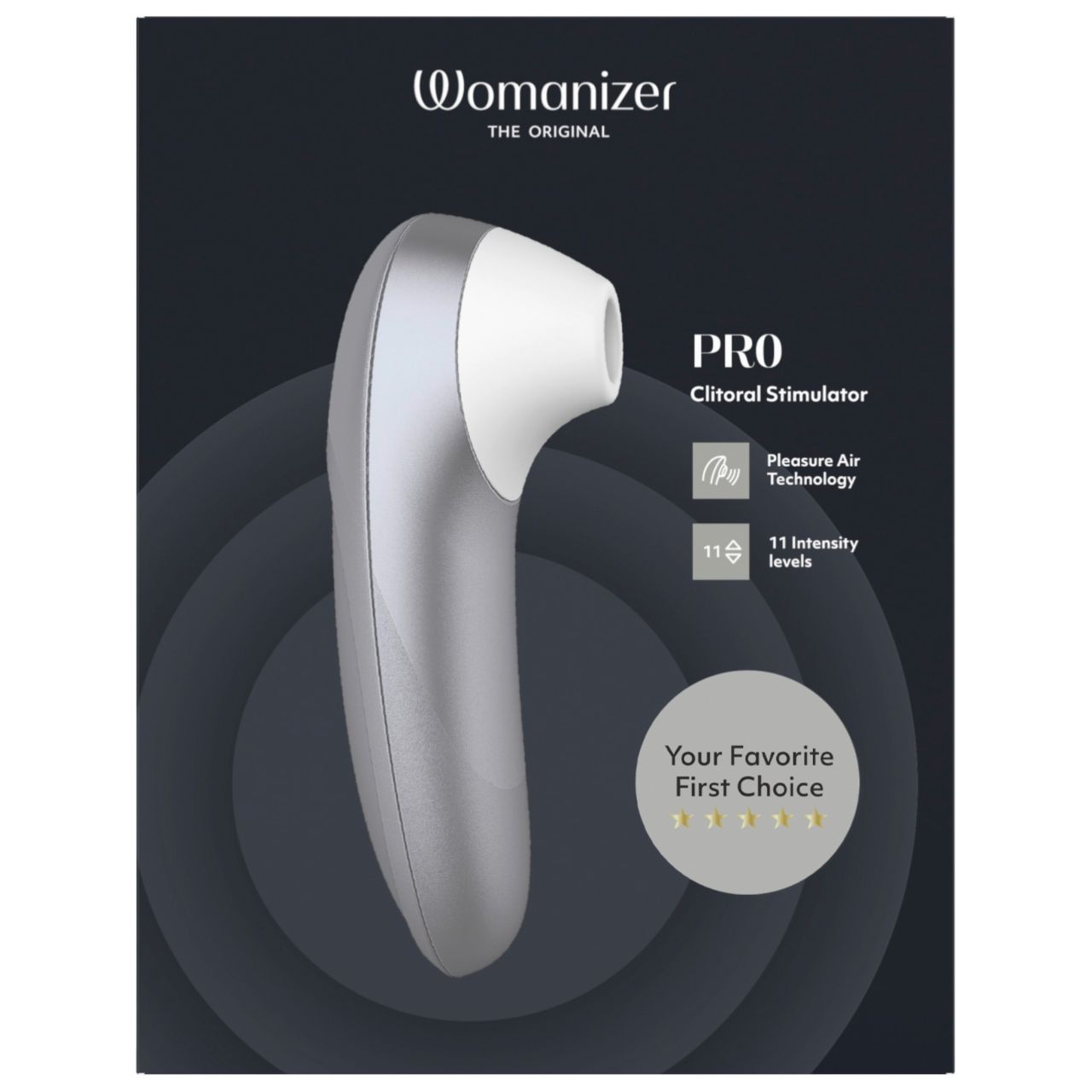 Womanizer Pro - léghullámos csiklóizgató (szürke) Womanizer Pro - léghullámos csiklóizgató (szürke)