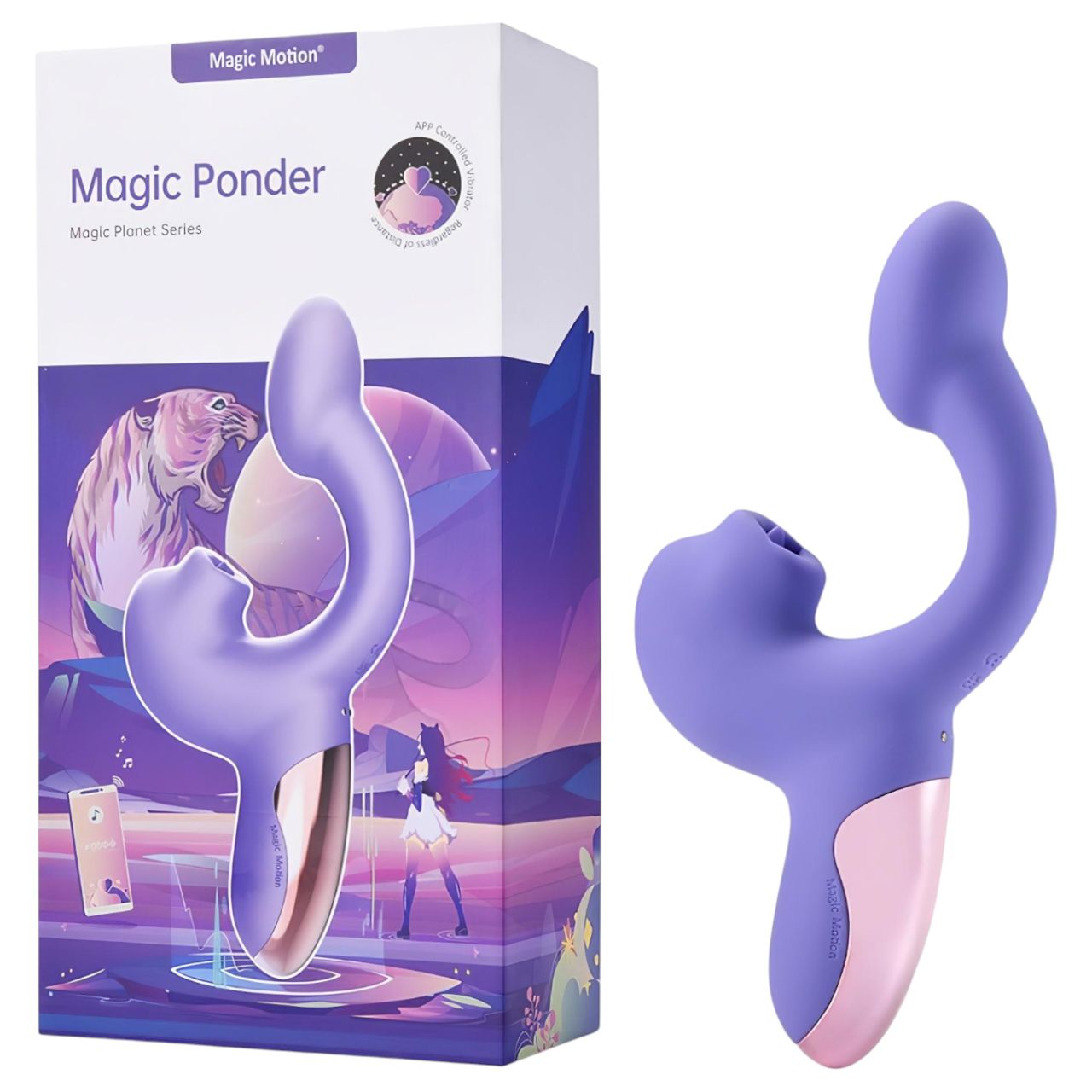 Magic Motion Magic Ponder - 2in1 csiklókaros vibrátor (lila) Magic Motion Magic Ponder - 2in1 csiklókaros vibrátor (lila)