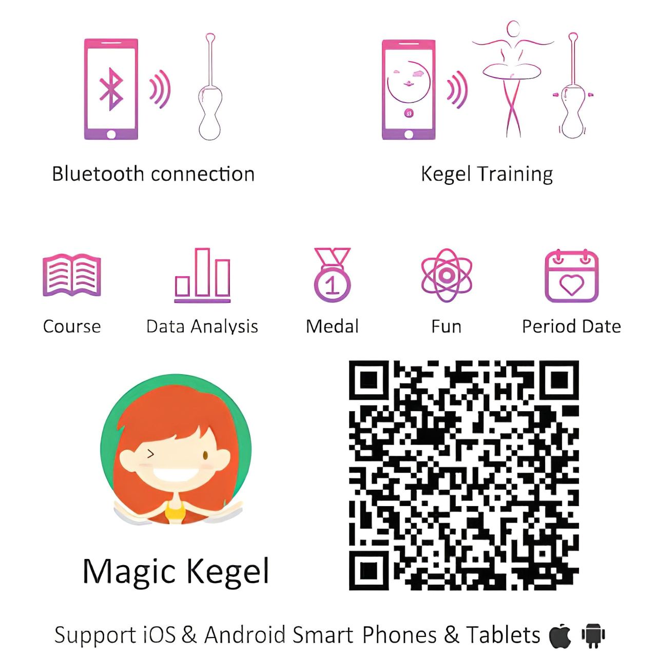 Magic Motion Kegel Master - App-vezérelt vibrációs gésagolyó (pink) Magic Motion Kegel Master - App-vezérelt vibrációs gésagolyó (pink)