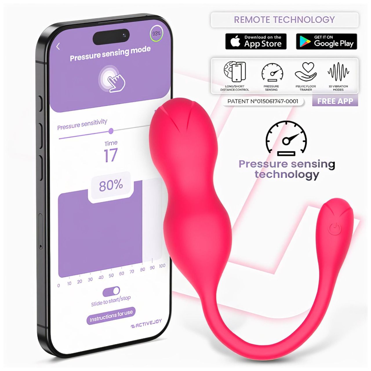 INTOYOU Kyra Pelvic - App-vezérelt vibrációs gésagolyó (pink) INTOYOU Kyra Pelvic - App-vezérelt vibrációs gésagolyó (pink)