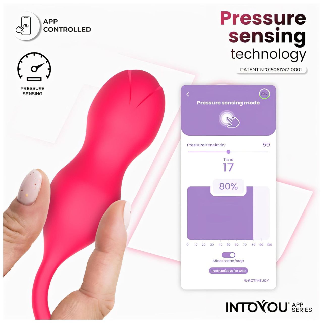 INTOYOU Kyra Pelvic - App-vezérelt vibrációs gésagolyó (pink) INTOYOU Kyra Pelvic - App-vezérelt vibrációs gésagolyó (pink)