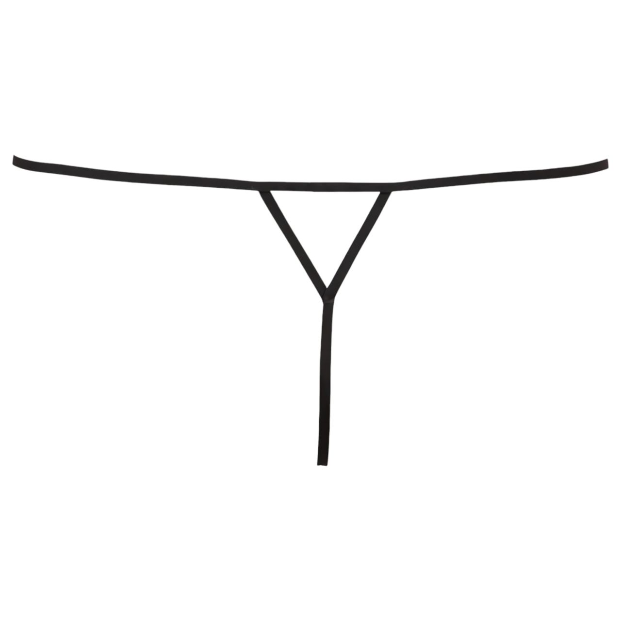 Cottelli - strasszos női, nyitott tanga (fekete)