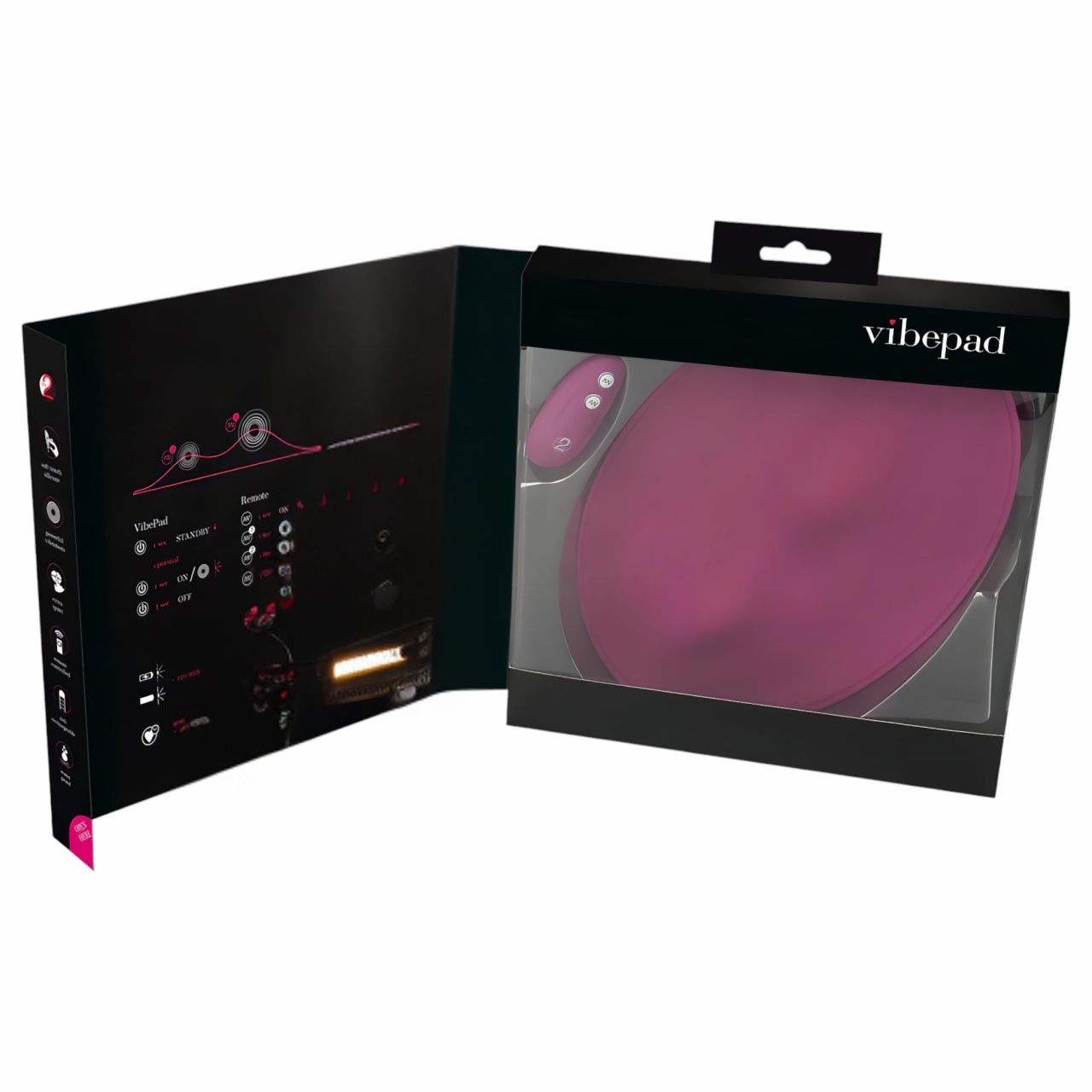 VibePad - 2 motoros, rádiós párna vibrátor (lila)