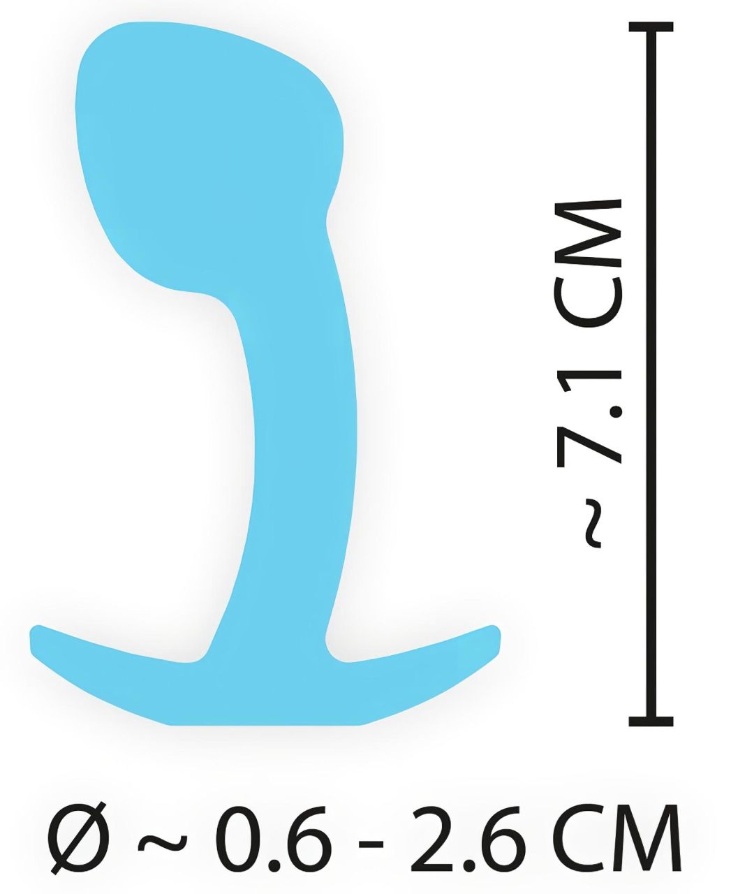 Cuties Mini Butt Plug - szilikon anál plug (kék)