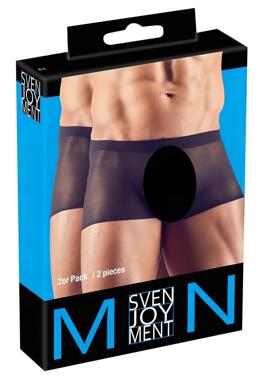 Svenjoyment - átlátszó boxer szett - fekete (2 részes) S-L Svenjoyment - átlátszó boxer szett - fekete (2 részes) S-L