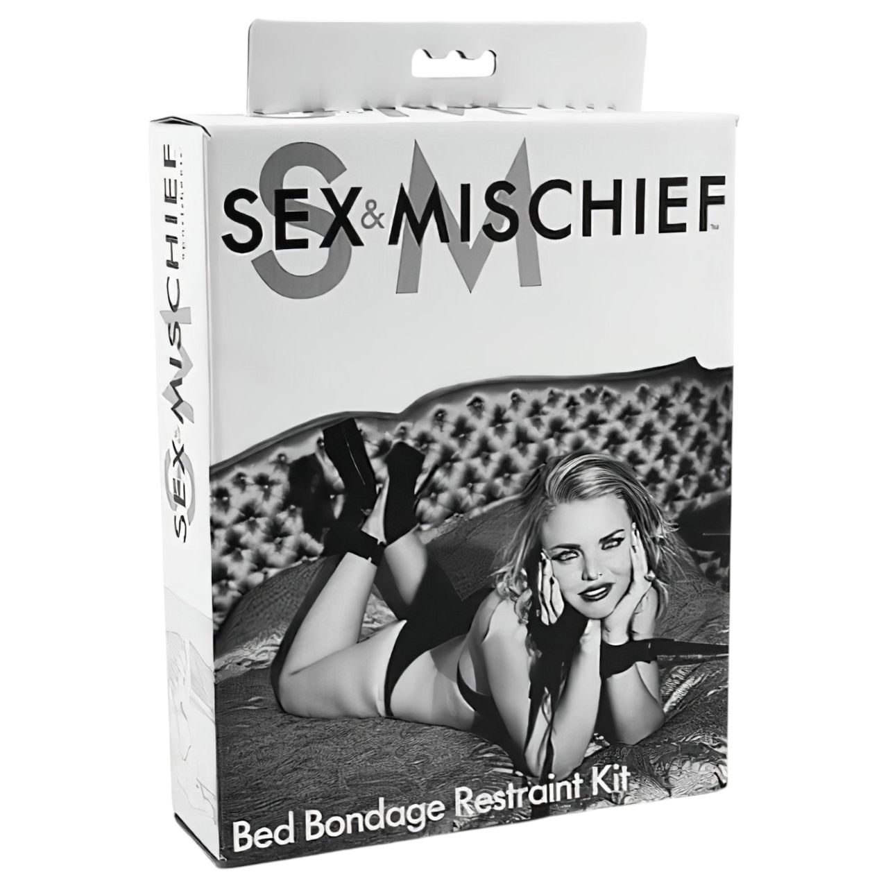 S&M - ágyhoz kötöző bondage szett (fekete) S&M - ágyhoz kötöző bondage szett (fekete)