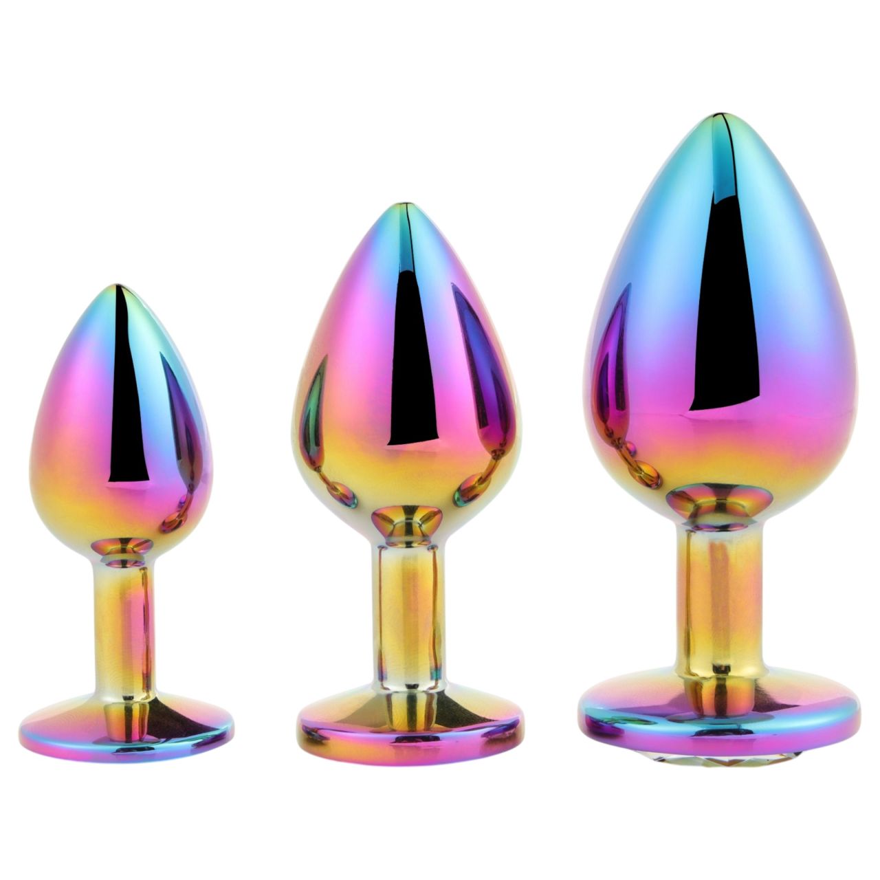 Dreamtoys Gleaming Love - drágaköves anál plug szett (többszínű)