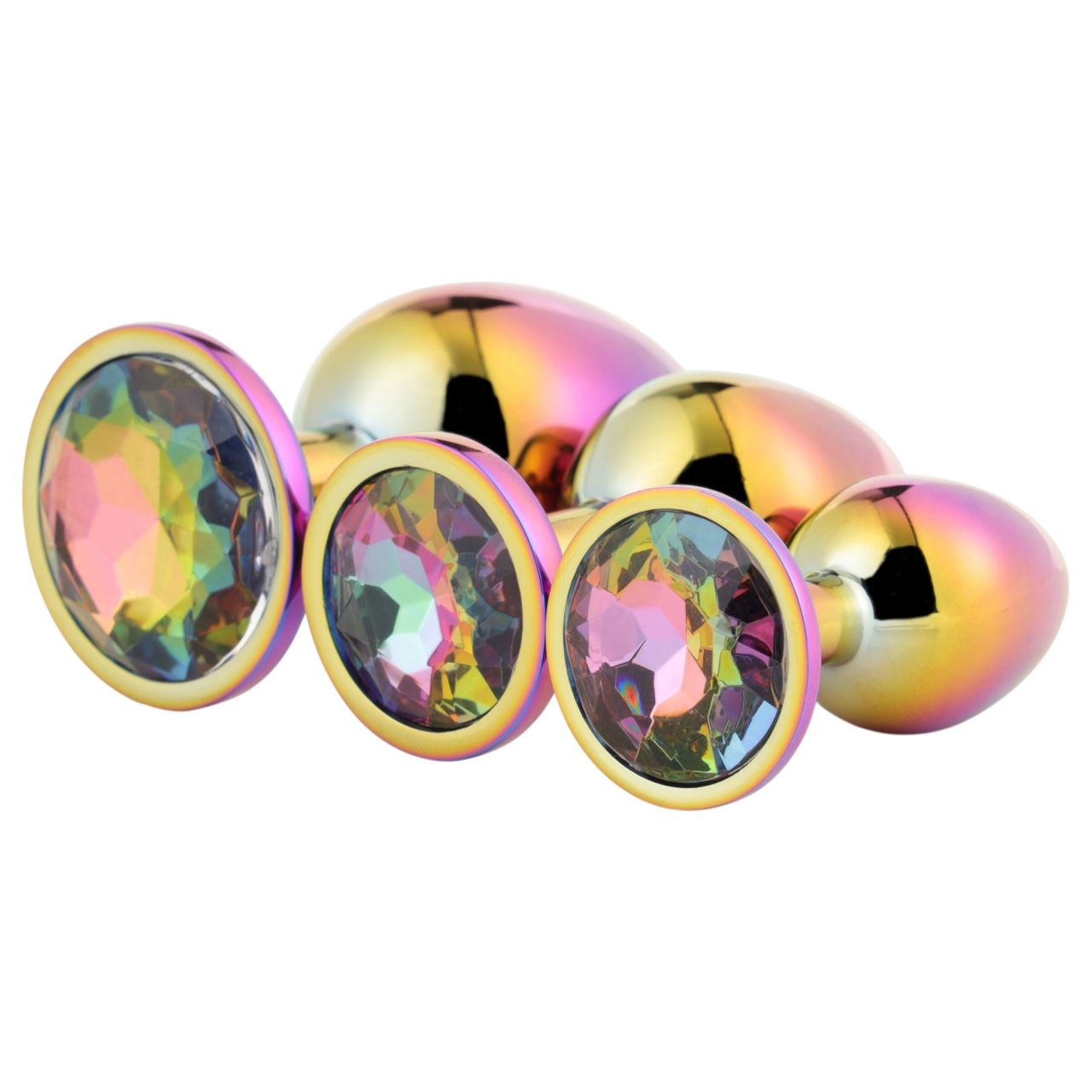 Dreamtoys Gleaming Love - drágaköves anál plug szett (többszínű)