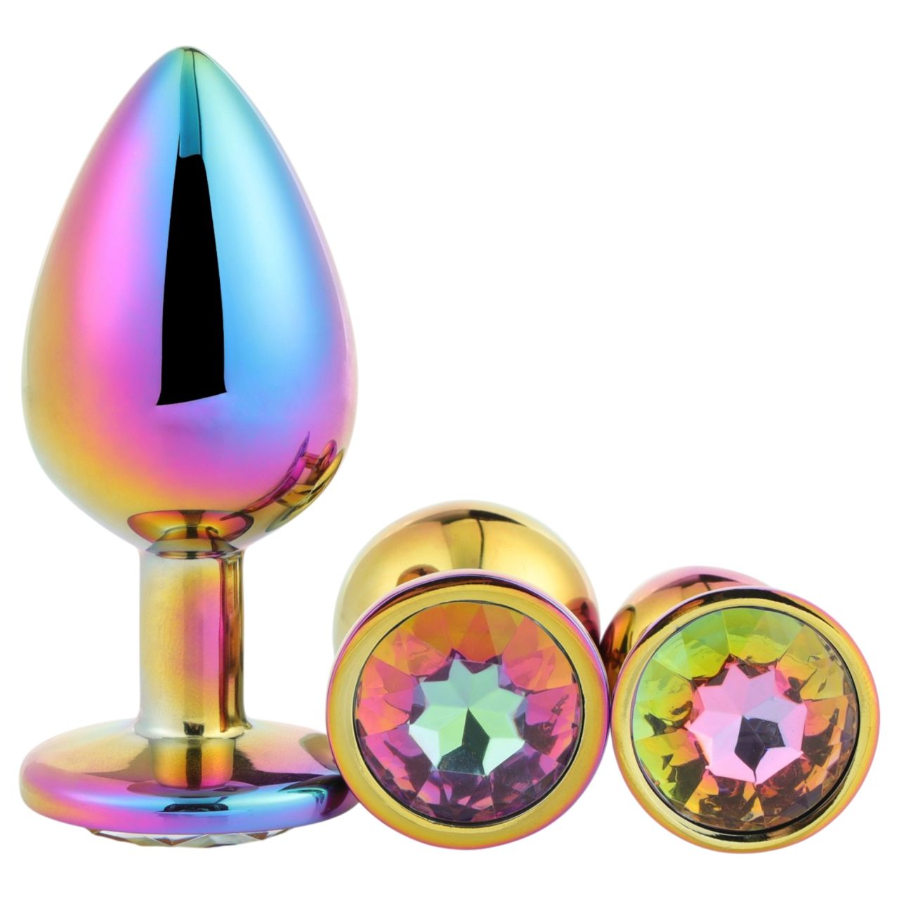 Dreamtoys Gleaming Love - drágaköves anál plug szett (többszínű)