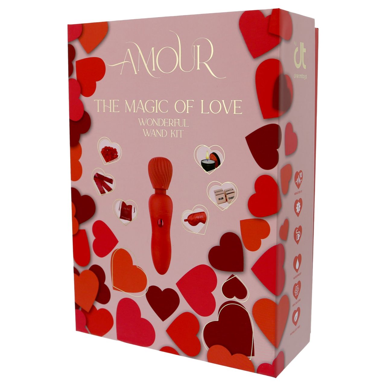 Dreamtoys Amour - wand vibrátor szett (piros) Dreamtoys Amour - wand vibrátor szett (piros)