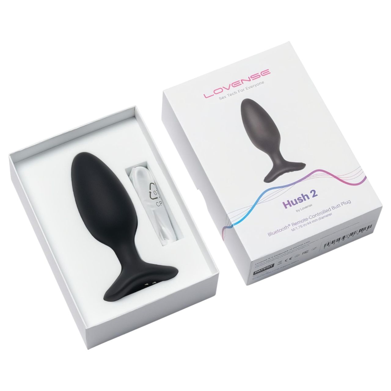 Lovense Hush 2 M - App-vezérelt análvibrátor (45 mm, fekete) Lovense Hush 2 M - App-vezérelt análvibrátor (45 mm, fekete)
