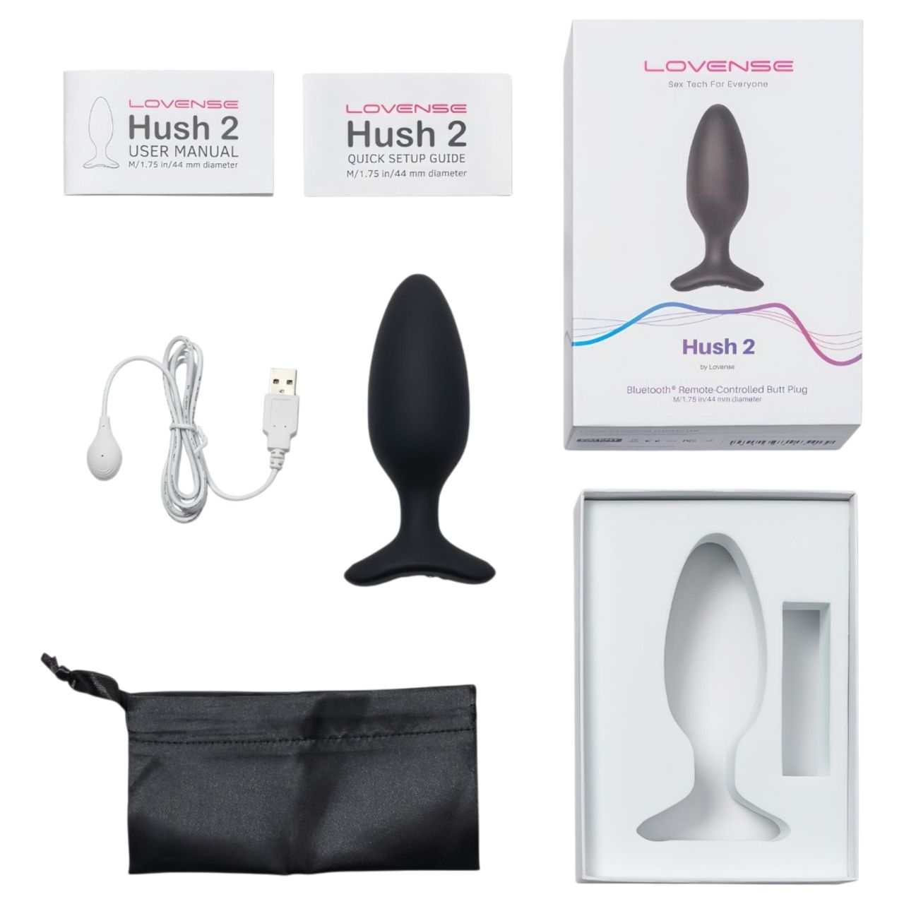 Lovense Hush 2 M - App-vezérelt análvibrátor (45 mm, fekete) Lovense Hush 2 M - App-vezérelt análvibrátor (45 mm, fekete)