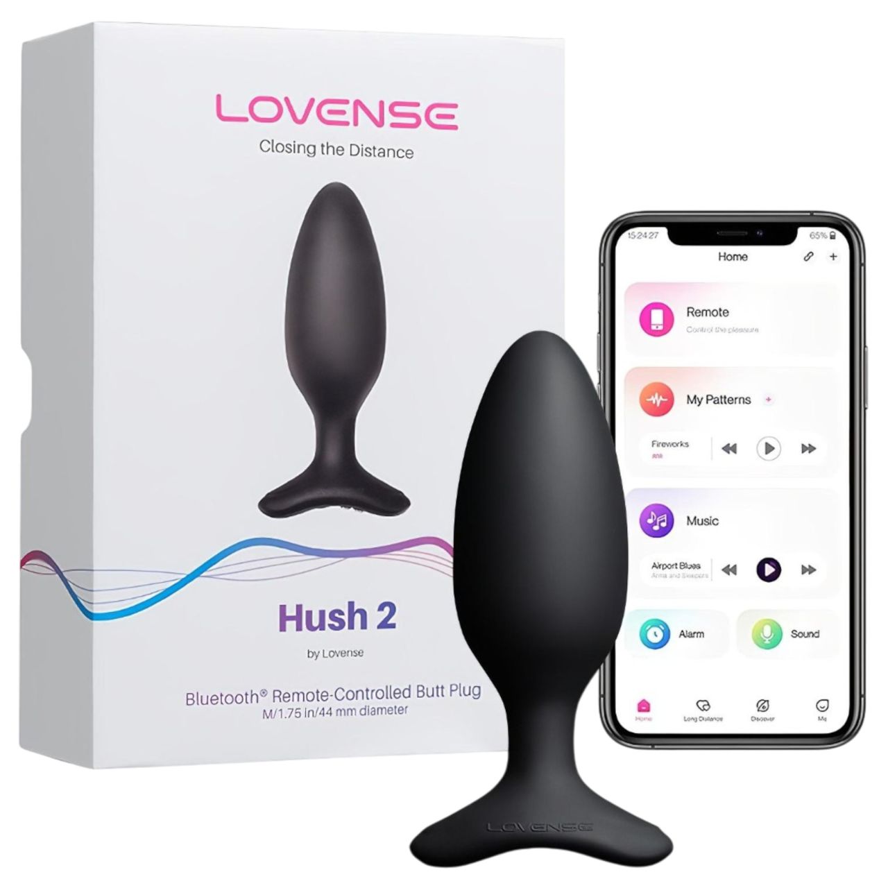 Lovense Hush 2 M - App-vezérelt análvibrátor (45 mm, fekete) Lovense Hush 2 M - App-vezérelt análvibrátor (45 mm, fekete)