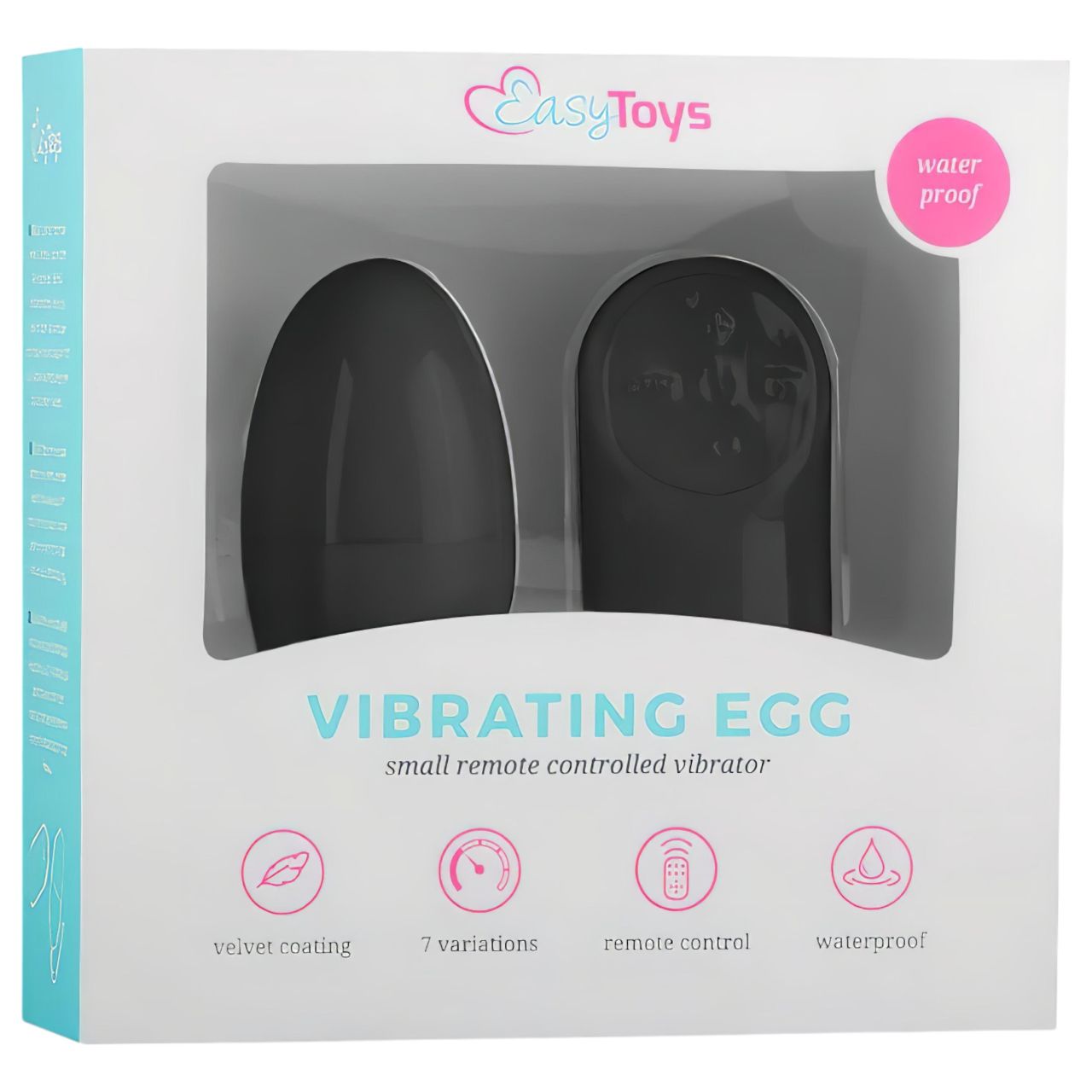 EasyToys - 7 ritmusú rádiós vibrációs tojás (fekete) EasyToys - 7 ritmusú rádiós vibrációs tojás (fekete)
