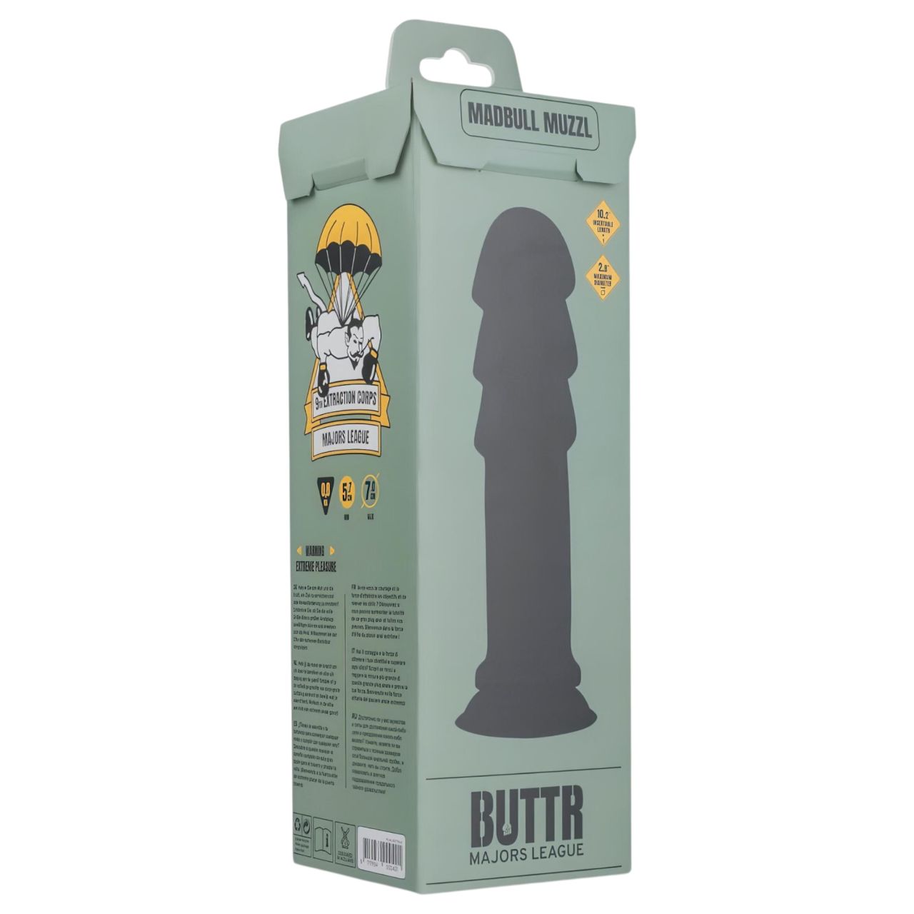BUTTR Madbull Muzzl - tapadókorongos dildó (fekete) BUTTR Madbull Muzzl - tapadókorongos dildó (fekete)