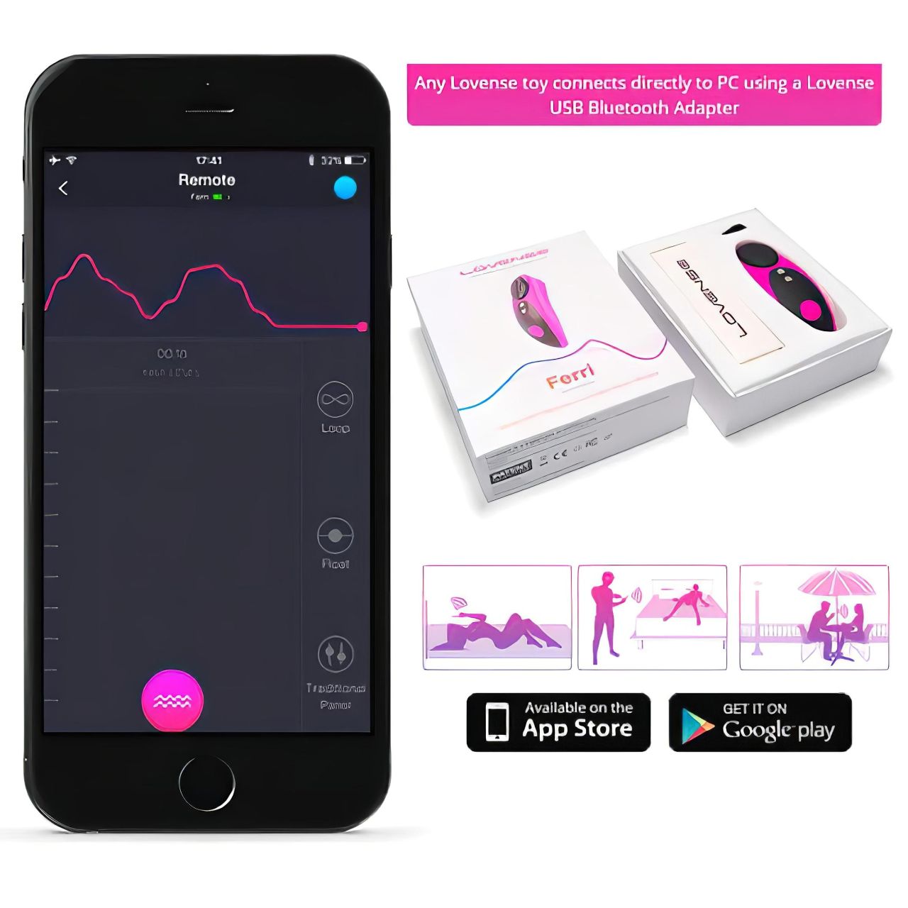 Lovense Ferri - App-vezérelt csiklóvibrátor (fekete-pink) Lovense Ferri - App-vezérelt csiklóvibrátor (fekete-pink)