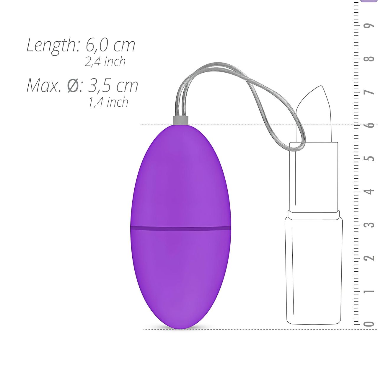 EasyToys - hordható 7 ritmusú rádiós vibrációs tojás (lila) EasyToys - hordható 7 ritmusú rádiós vibrációs tojás (lila)