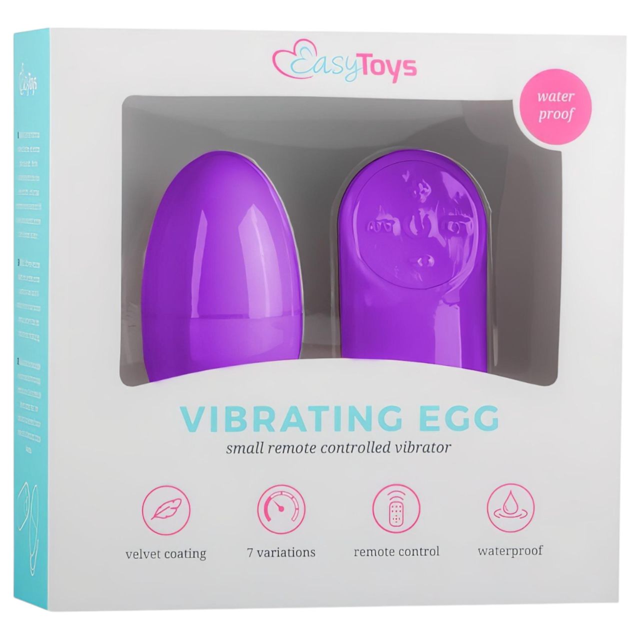 EasyToys - hordható 7 ritmusú rádiós vibrációs tojás (lila) EasyToys - hordható 7 ritmusú rádiós vibrációs tojás (lila)