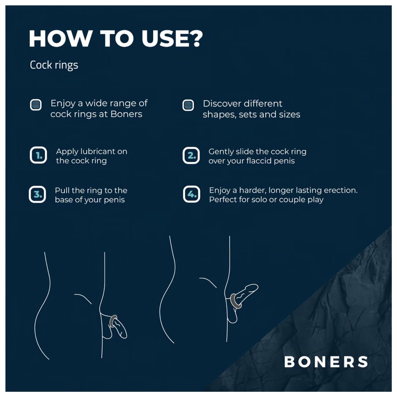 Boners Ergo - szilikon péniszgyűrű (szürke) Boners Ergo - szilikon péniszgyűrű (szürke)