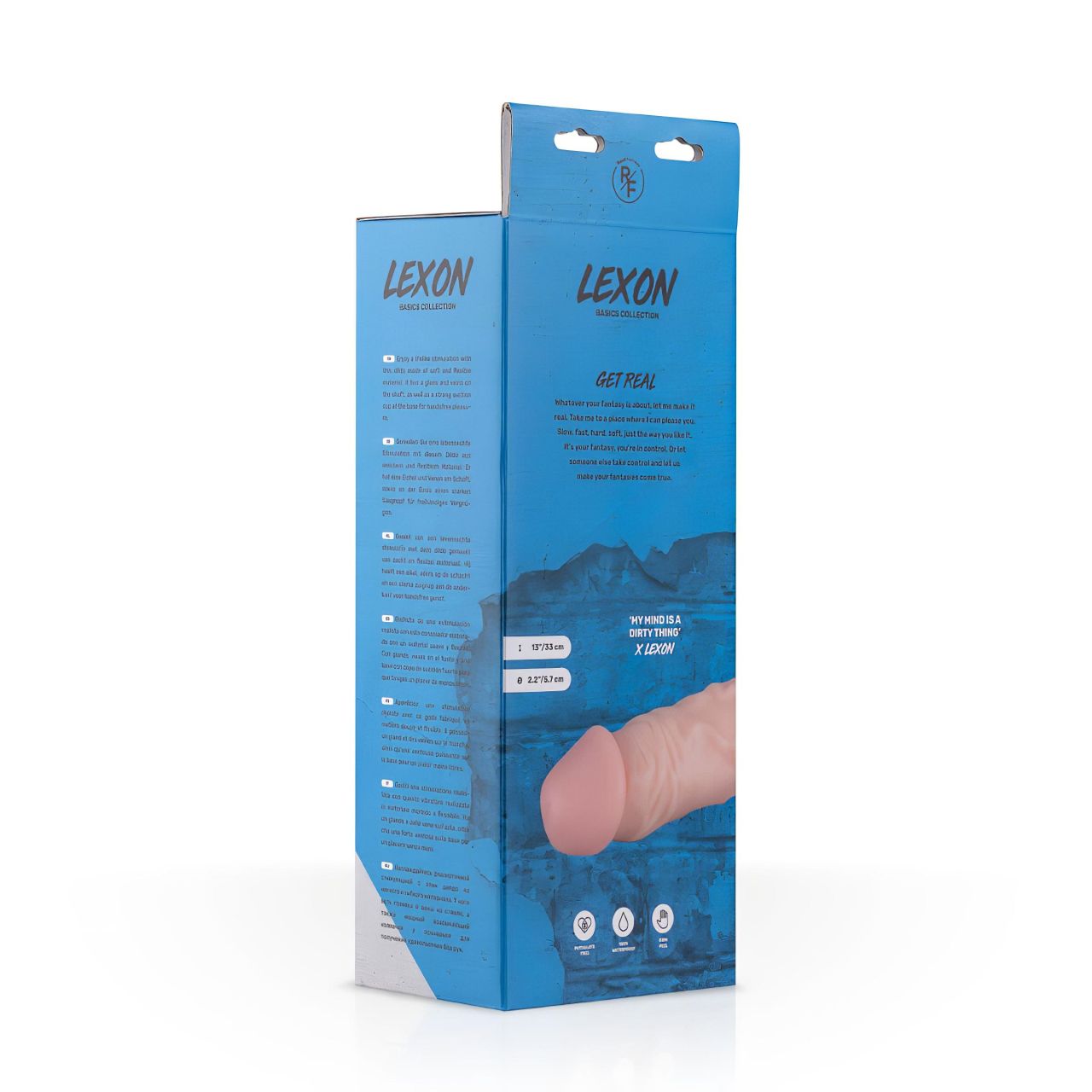 Real Fantasy Lexon - herés élethű dildó - 33 cm (testszínű)