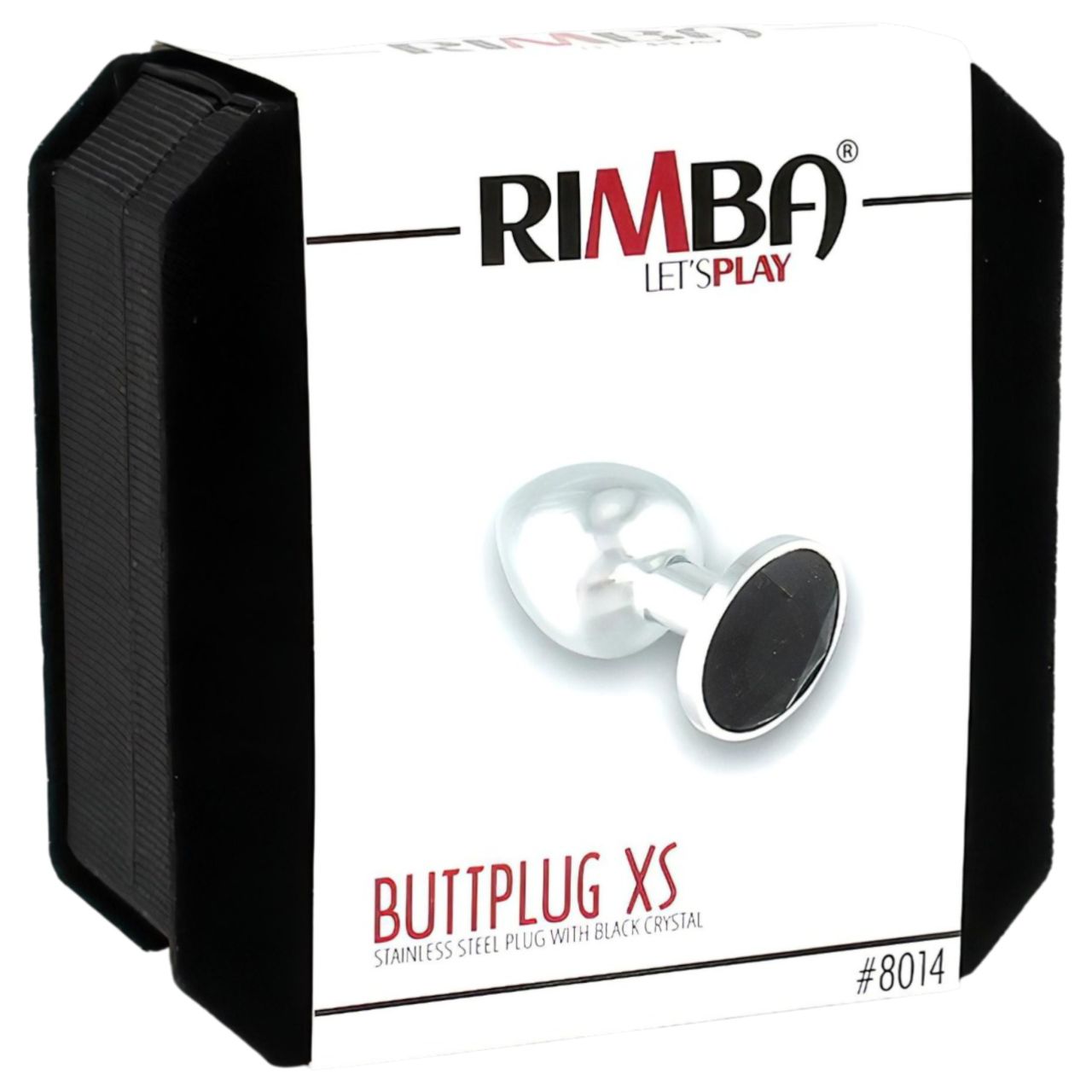 Rimba XS - fekete köves, fém butt plug (ezüst) Rimba XS - fekete köves, fém butt plug (ezüst)