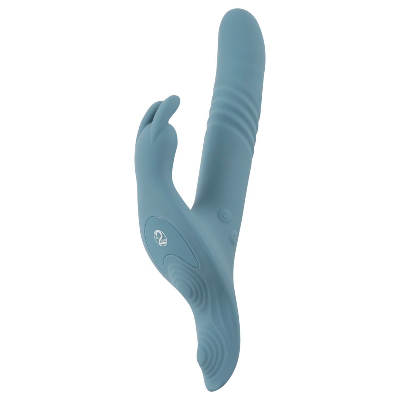 You2Toys - 3 részes felcsatolható nyuszis lökővibrátor távirányítóval (kék)