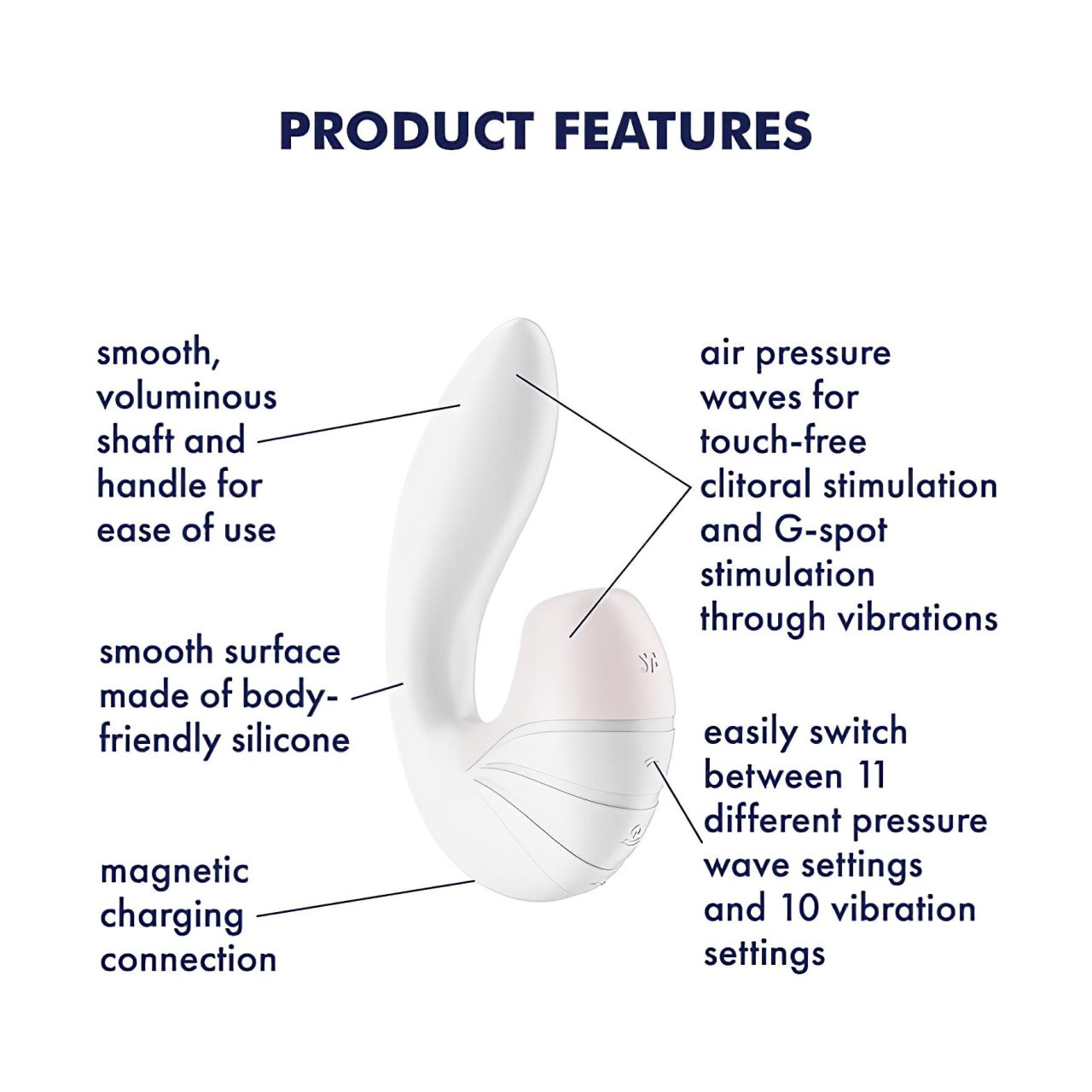 Satisfyer Supernova - akkus, léghullámos 2in1 vibrátor (fehér) Satisfyer Supernova - akkus, léghullámos 2in1 vibrátor (fehér)