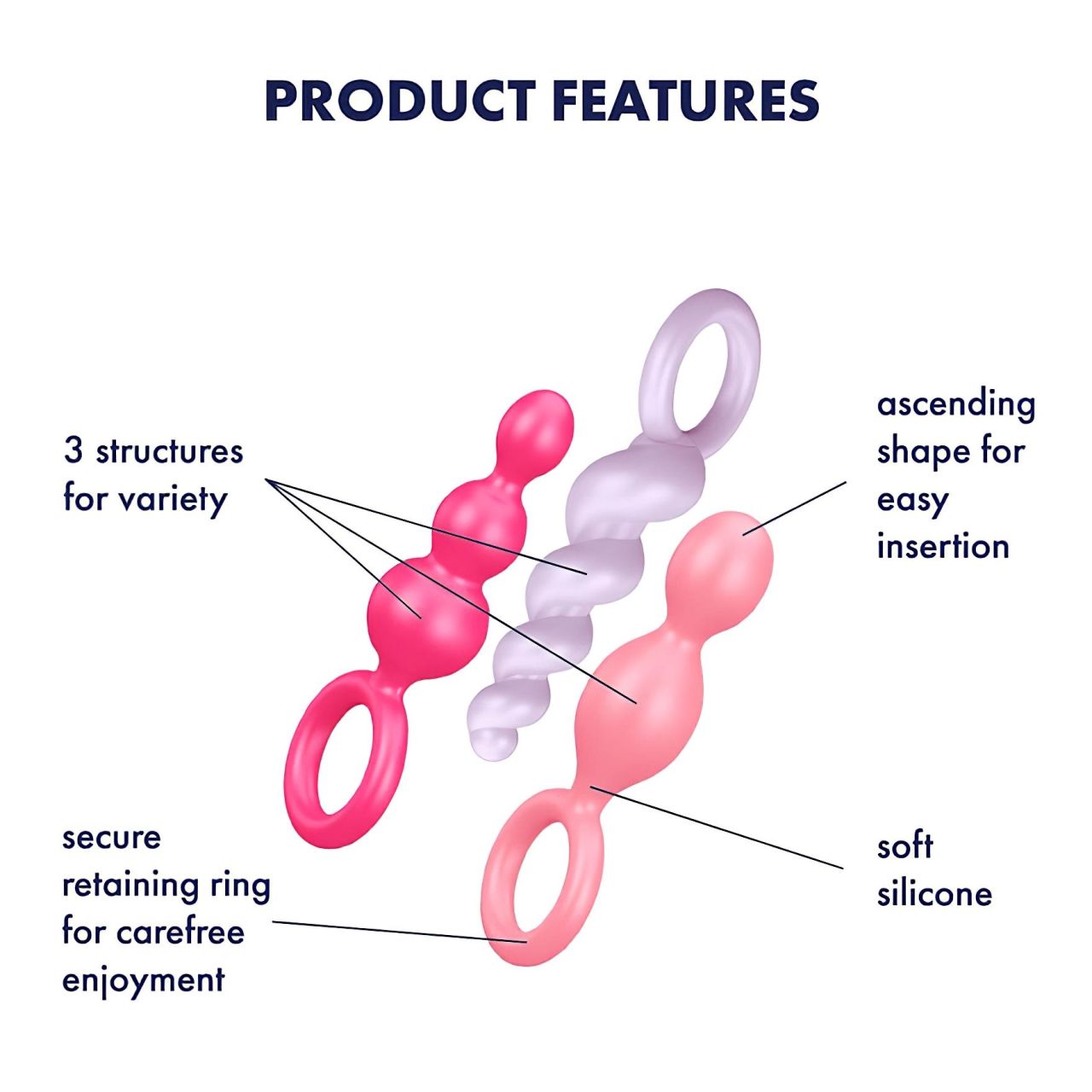 Satisfyer Booty Call - anál plug szett - színes (3 részes) Satisfyer Booty Call - anál plug szett - színes (3 részes)