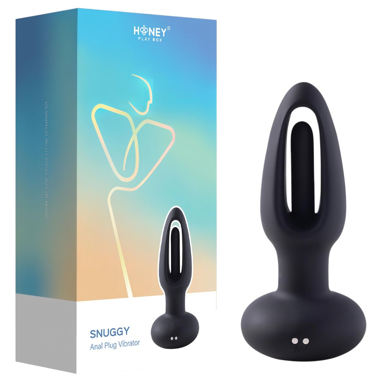 Honey Play Box Snuggy - nyelves análvibrátor (fekete)